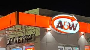 A&W menu with prices