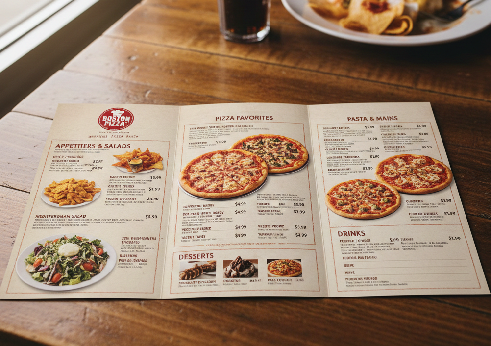 Boston Pizza Menu Prices