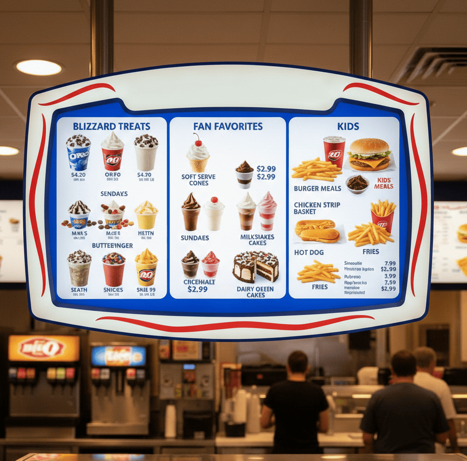 Dairy Queen Menu
