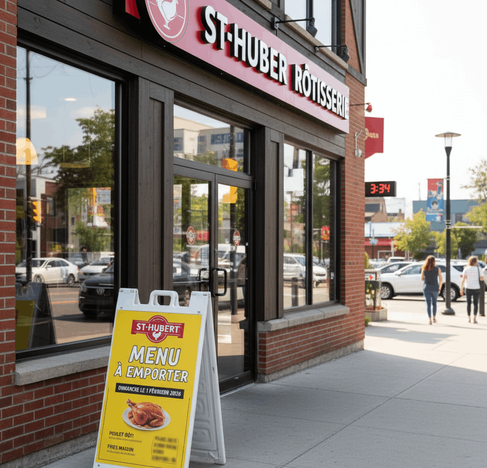 Menu of St. Hubert with Prices