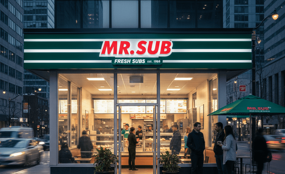Mr. Sub Menu in Canada